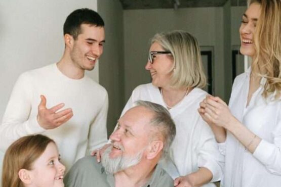 Happy multigenerational family
